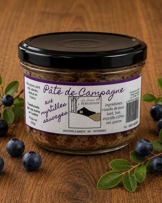 Pâté de campagne aux Myrtilles sauvages