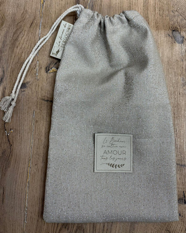 Pochon en tissus festif brillant - Made in Lozère