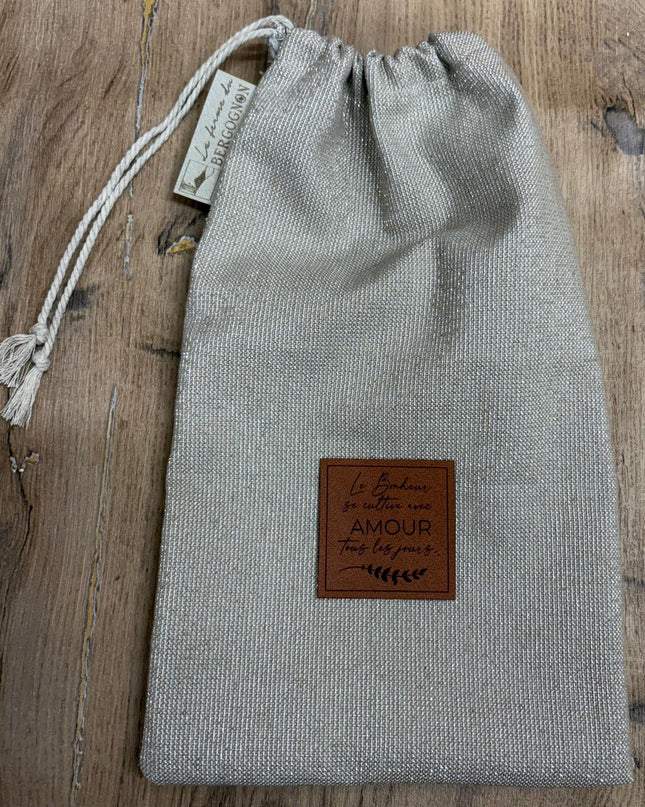 Pochon en tissus festif brillant - Made in Lozère