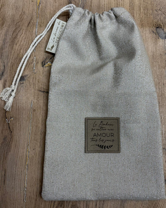 Pochon en tissus festif brillant - Made in Lozère