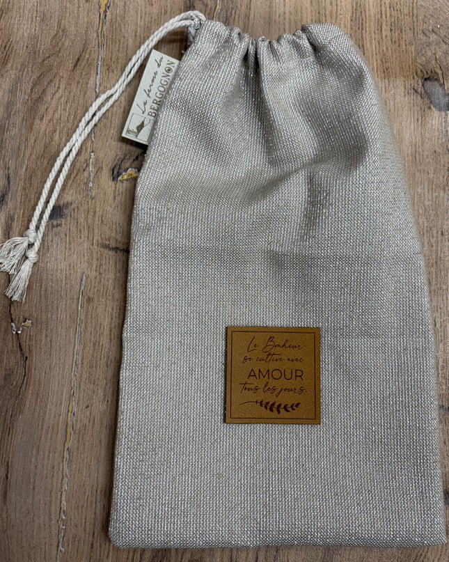 Pochon en tissus festif brillant - Made in Lozère