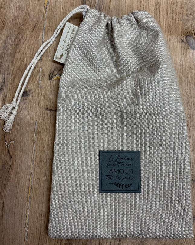 Pochon en tissus festif brillant - Made in Lozère