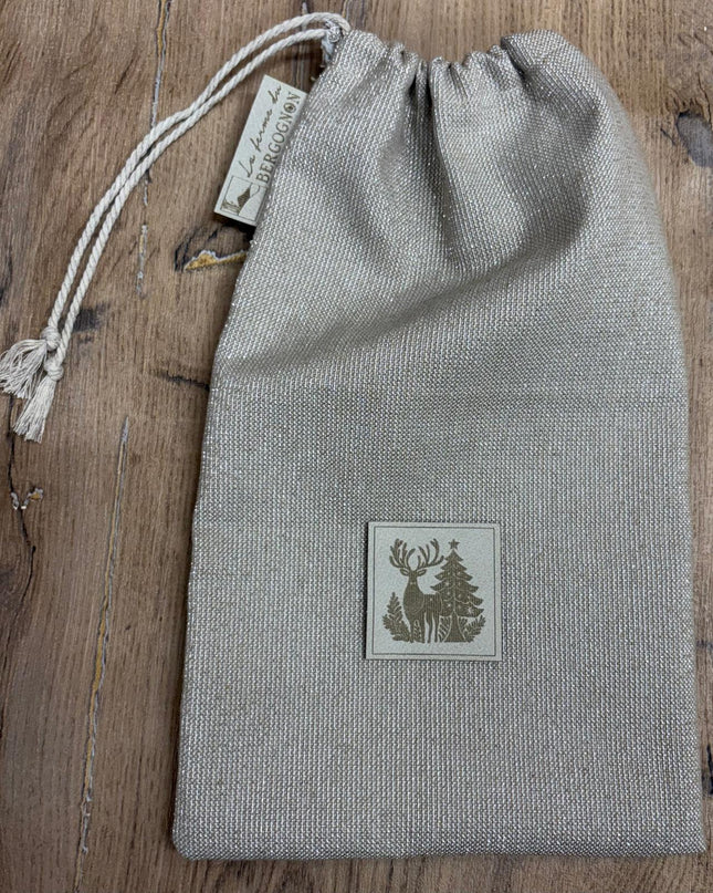 Pochon en tissus festif brillant - Made in Lozère