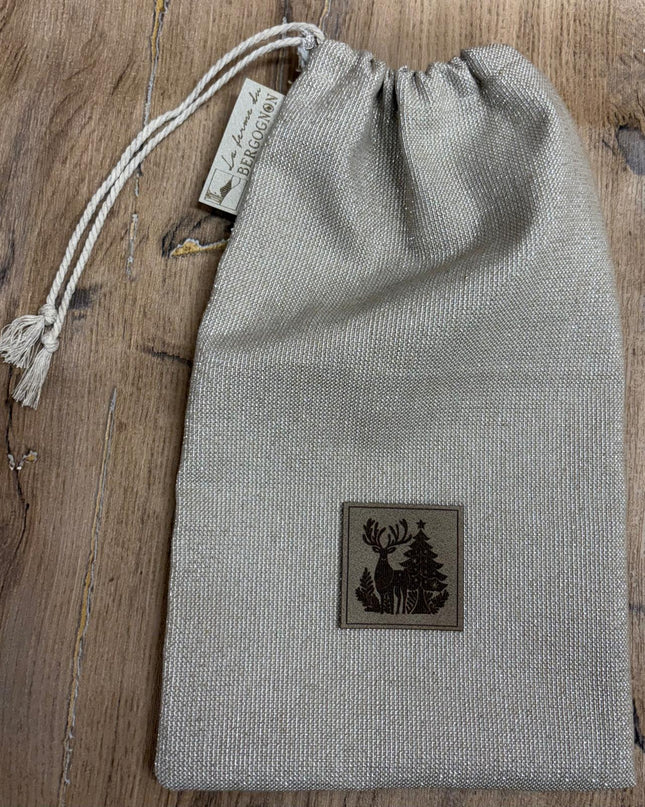 Pochon en tissus festif brillant - Made in Lozère