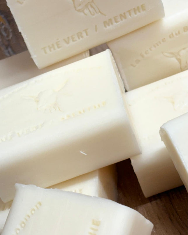 Savon au lait de nos chèvres thé vert/menthe 80 gr