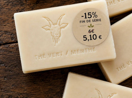 Savon au lait de nos chèvres thé vert/menthe 80 gr